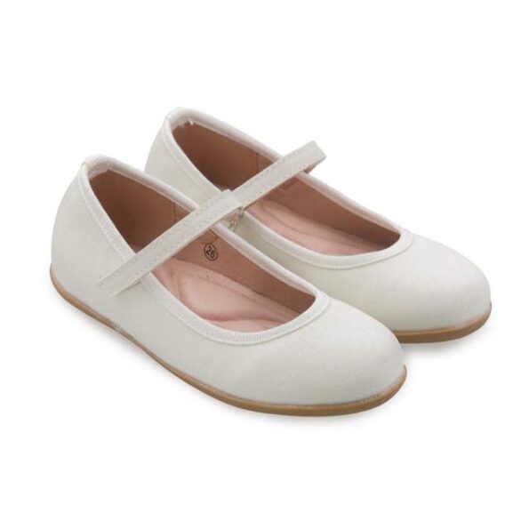 נעלי בלרינה גליטר לבן עדין KEN001